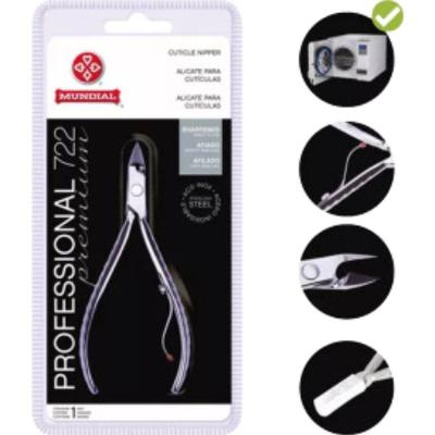 Alicate para Cutícula 722 Professional Premium Aço Inox Prata Mundial