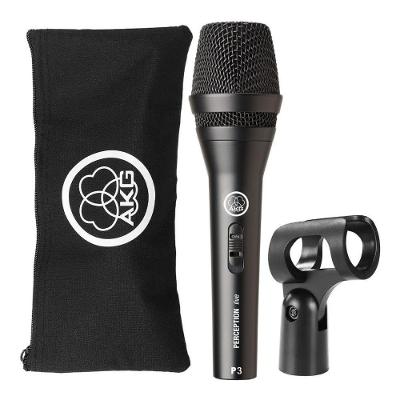 Microfone Dinâmico Vocal Perception P3 S Cardioide Preto Harman Kardon