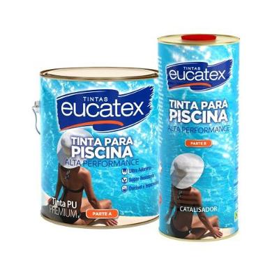 Kit Tinta para Piscina Branco Eucatex para Revestimento e Manutenção com Proteção Contra Água