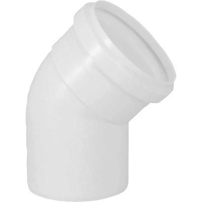 Joelho para Esgoto 45 graus  Dn 150 615 em Pvc Branco para Curvatura de Tubos e Conexões Krona