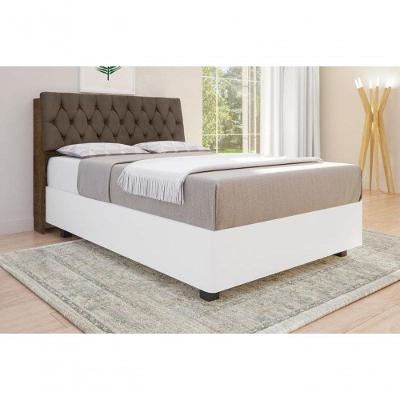 Cabeceira Ísis para Cama Queen Estofada em MDF-MDP Malbec Marrom Framar