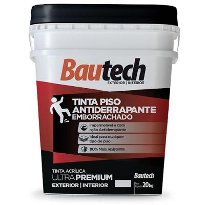 Tinta Piso Antiderrapante Acrílica Emborrachada 20kg 37011 Branca Bautech