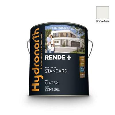 Tinta Acrílica Rende+ Branco Gelo Fosco Galão 3,6L Hydronorth