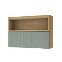 Armário Aéreo p/ Cozinha Marquesa c/ 1 Porta 120cm Nature/Verde - Nesher - 1