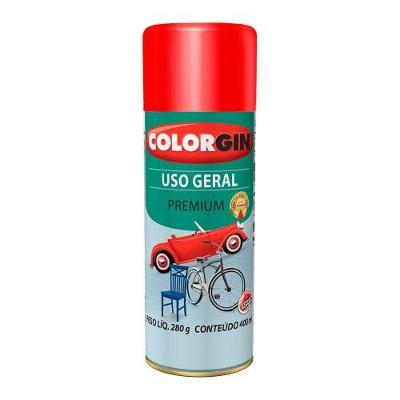 Spray Tinta Metálica Uso Geral Vermelho 400ML Spray Metálico Vermelho Metálico 57141 Colorgin