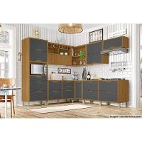 Armário Aéreo p/ Cozinha Imperatriz c/ 2 Portas 80cm Freijo/Off White - Nesher - 3