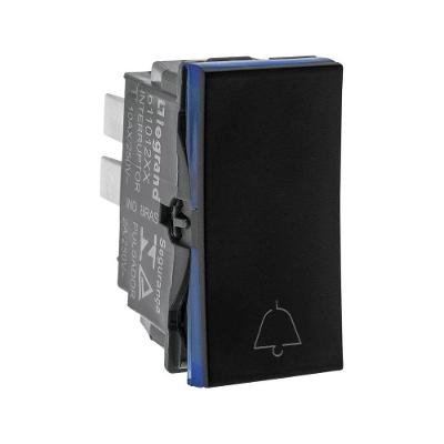 Pulsador para Campainha 611012PT 2A 250V Borne Automático Preto Pial