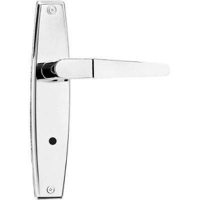 Fechadura Banheiro 91570 com Alavanca 40mm para Porta em Zamac Acabamento Cromado Silvana