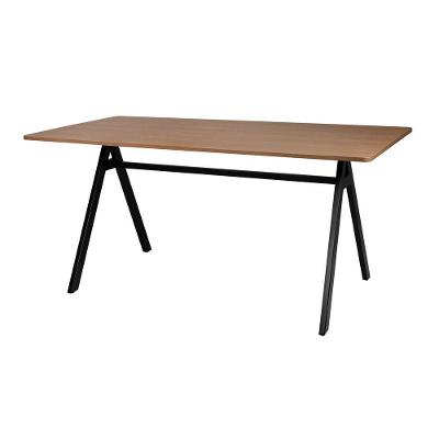 Mesa de Jantar Horizonte Retangular Mdf 160cm Marrom Claro Waw Design