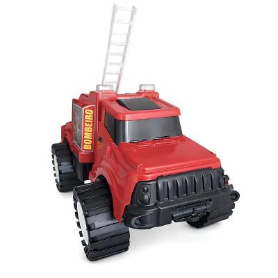 Brinquedo Caminhão de Bombeiro Grande com Escada Vermelho em Plástico Resistente Draik