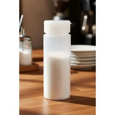 Bisnaga Profissional para Sal e Temperos 350ml Plástico com Marcador de Medida Branco Chef Line