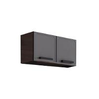 Armário Aéreo Cozinha Modulado  Estilo 7004 c/ 2 Portas Cinza/Grafite - Bertolini - 1