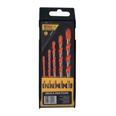 Jogo de Brocas Multiuso 5pcs Aço Rápido para Madeira Metal e Plástico Dtools