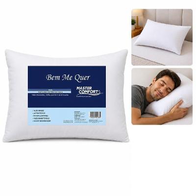 Travesseiro Bem Me Quer Plus 40x55cm Tradicional Fibra Siliconada Macio Branco Utibom