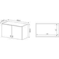 Armário Aéreo Lavanderia AM3103 c/ 2 Portas Branco - Tecno Mobili - 3