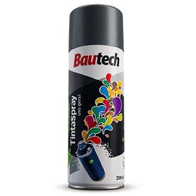 Tinta Spray Aerossol 30503 para Pintura Alto Brilho Preto 350ml Bautech