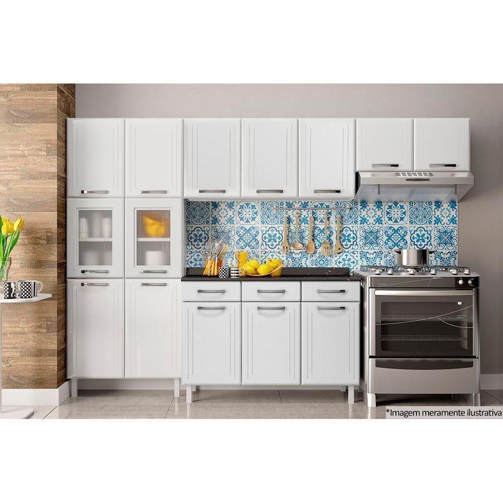 Armário de Cozinha Modulado  Topázio c/ 3 Portas Branco - Telasul - 3