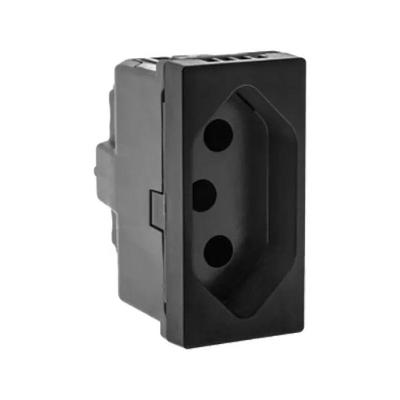 Tomada 2P T 10A 250V Automática 1m Modelo 615038pt Preto para Uso Residencial e Escritório