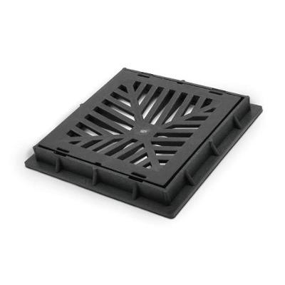 Tampão para Ralo 20x20cm Grelha Leve Resistente a Raios Ultravioleta Preto Roma