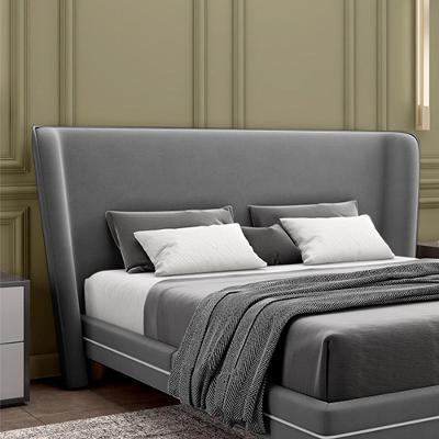 Cabeceira Torres G91 para Cama Casal Estrutura MDF-MDP Estofada em Veludo Cinza Gran Belo