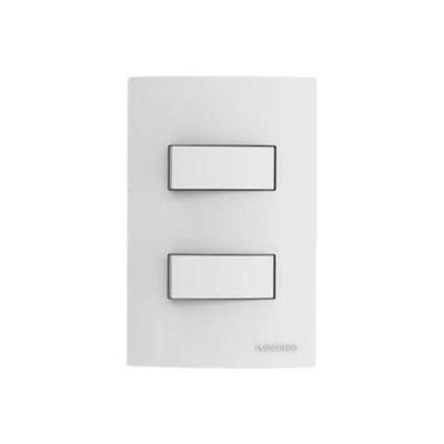 Conjunto Interruptor Simples e Paralelo Linha Brava 10A 250V Branco para Ambientes Internos Soprano