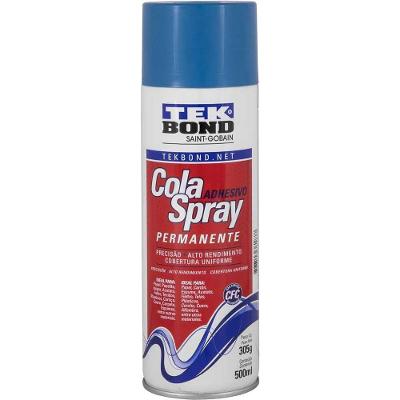 Cola Spray Permanente Cola Tekbond Elastômeros Sintéticos 500ML Transparente