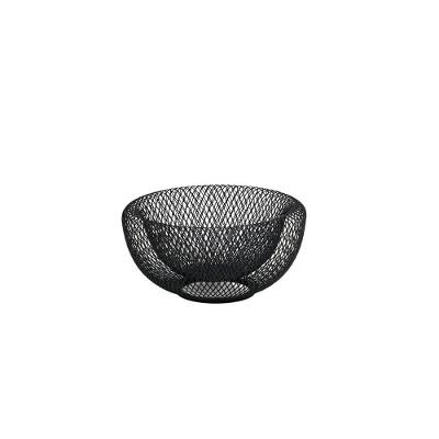 Cesto Multiúso Luce Organizador de Frutas em Aço Carbono Estrutura Aramada para Cozinha Preto