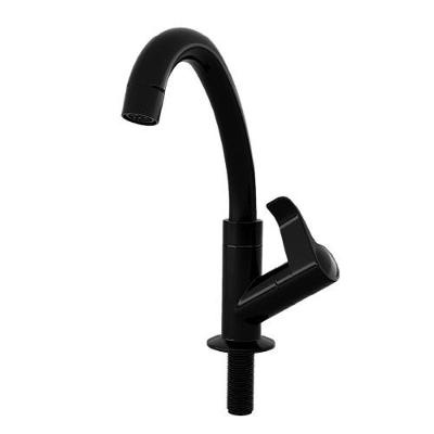 Torneira para Lavatório de Mesa Baixa Orquídea com Bica Móvel em Abs Preto Socel