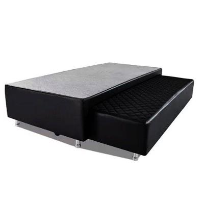 Cama Box Bicama Auxiliar Solteiro Sintético Espuma 8cm 40x88x188 Preto Ortopédica Homequeen