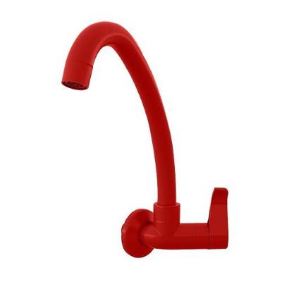 Torneira para Cozinha Parede Orquídea Bica Móvel Alta Abs Red Socel