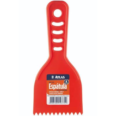 Espátula Plástica Dentada com Cabo 80mm 151-8 para Texturas Decorativas Pincéis Atlas