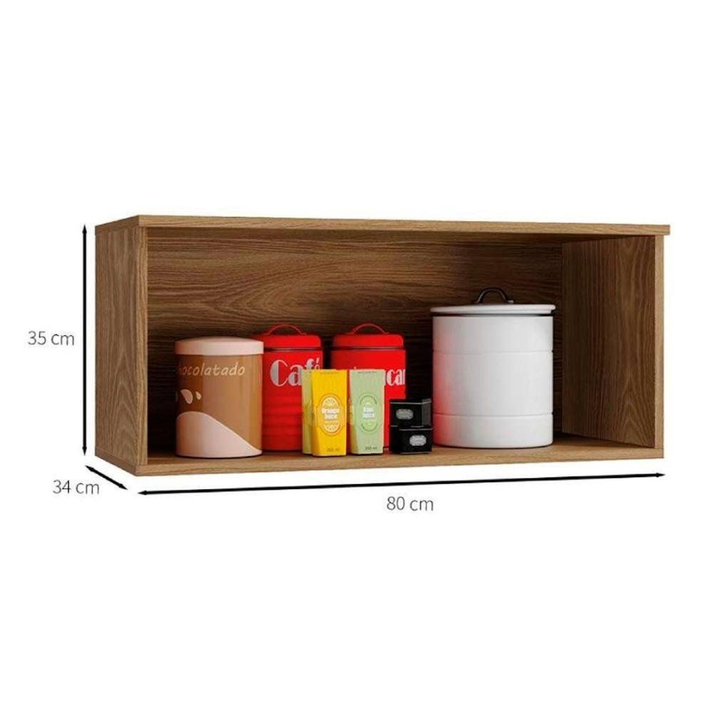 Armário Aéreo Cozinha Modulado Botanic M637 c/ 1 Porta Nogueira - Kappesberg - 5