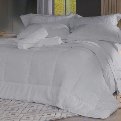 Edredom Casal Toque de Plumas Suíte 220x240cm 100% Poliéster Cinza Fog Tessi