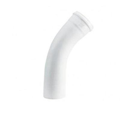 Curva Longa 45 X 200mm para Sistema de Esgoto em Plástico Preto Shiva