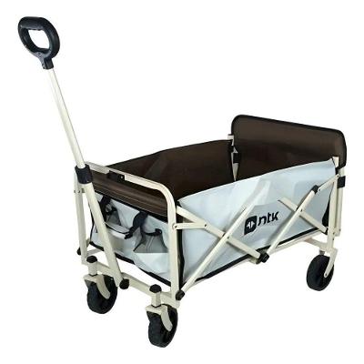 Carrinho Dobrável 80kg para Transporte de Carga com Bolsa Bege Nautika
