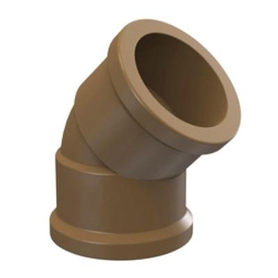 Joelho Soldável de Pvc 45 Graus 20mm 22140205 para Tubulação de Água Fria Marrom Tigre