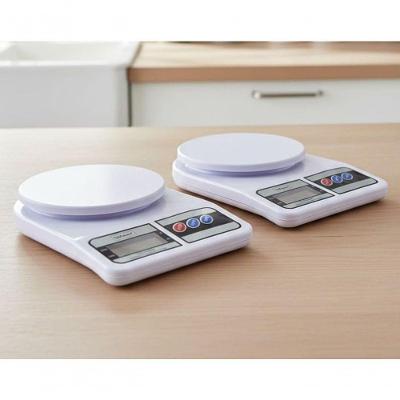 Kit 2 Balança Eletrônica Digital de Cozinha 10kgs com Tara Branco Wellmix