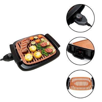 Grill Elétrico de Indução GXM KLW-017A Antiaderente 1000W Preto 110V