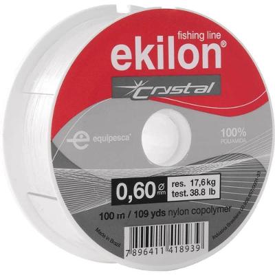 Linha 0,60mm X 100m Branca para Pesca Esportiva com Aditivo Anti UV Ekilon