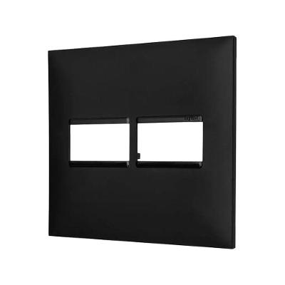 Placa 4x4 para 2 Módulos Pial Plus+ 618511PT Preta para Uso Elétrico Legrand