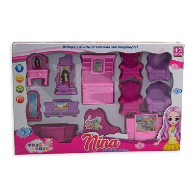 Kit de Acessórios Casa da Nina 12 Unidades para Casinha de Boneca em Plástico Toys & Toys