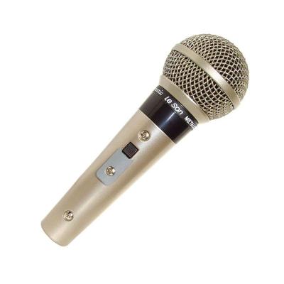 Microfone Dinâmico Cardioide SM-58 P4 Ouro com Cabo 5m Leson
