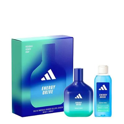 Kit Perfume Vibes Energy Drive Masculino Eau de Parfum Fresco Aromático 100ML com Shower Gel 100ML