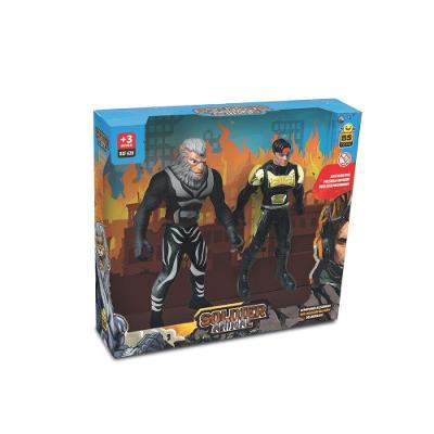 Kit Brinquedo Infantil Super Herói Animal War com Bonecos Articulados e Espadas