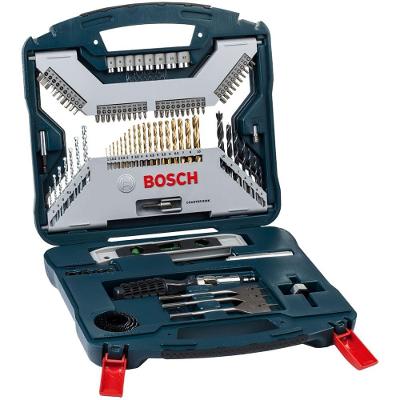 Kit de Brocas X-line 2607017397 2607017397000 100 Peças Titânio em Maleta Organizada Bosch