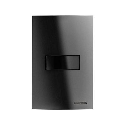 Interruptor Simples 10A 250V 4x2 Linha Brava Preto para Iluminação Soprano