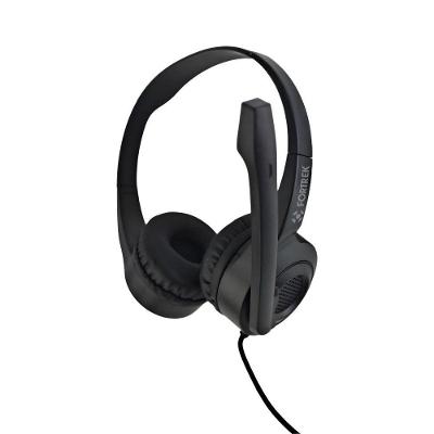 Headset com Microfone HBS102 para Uso Corporativo Usb Preto Fortrek