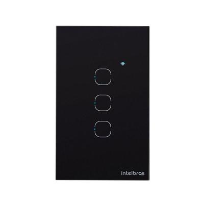Interruptor Smart Wi-Fi Touch 3 Teclas EWS 1003 4850018 Preto Intelbras