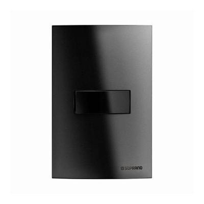 Interruptor Paralelo Linha Brava 10A 250V 4x2 Preto para Ambientes Residenciais Soprano