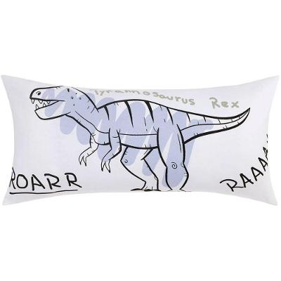 Kit Body Pillow Kids Malha com Fronha 30x65cm Algodão Rugidinho Super Macio Altenburg
